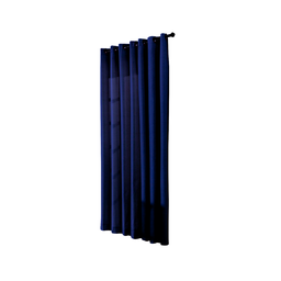 Cortina Rústica 300x250 Azul Marinho Ilhós Cromado Admirare - 2