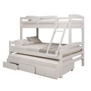 Ver imagem 5 de Cama Treliche Casal Solteiro Madeira Maciça 3 Gavetas:Branco