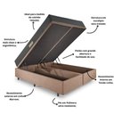 Ver imagem 4 de Cama Baú King 193x203 Linho Marrom com Dual Firm Espuma Ecoflex