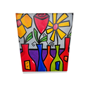 Ver imagem 6 de Mini Quadro de Garrafas com Flores Pintado a Mão 30x25cm