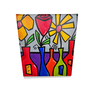 Mini Quadro de Garrafas com Flores Pintado a Mão 30x25cm - 6