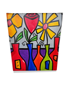 Ver imagem 6 de Mini Quadro de Garrafas com Flores Pintado a Mão 30x25cm