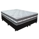 Ver imagem 1 de Cama Box Casal Bipartido Suede + Colchão Anjos Black Graphite Molas Ensacadas 138x188x64cm Cor:preto