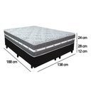 Ver imagem 3 de Cama Box Casal Bipartido Suede + Colchão Anjos Black Graphite Molas Ensacadas 138x188x64cm Cor:preto