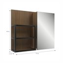 Ver imagem 3 de Espelheira para Banheiro 1 Porta com Nichos 77cm Multimóveis CR10178 Noce