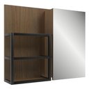 Ver imagem 1 de Espelheira para Banheiro 1 Porta com Nichos 77cm Multimóveis CR10178 Noce
