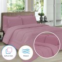 Ver imagem 2 de Jogo de Cama Casal 5 Peças com Edredom e Porta Travesseiros Rose Casa Dona