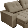 Sofá Ayllin 3 Lugares (L: 230cm) Retrátil e Reclinável Suede Liso Areia - 4