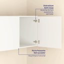 Ver imagem 7 de Ponte Planejada Solteiro 100% MDF 2 Portas Orion CabeCasa MadeiraOriginals Bege/Aveia