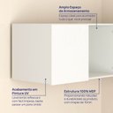 Ver mais imagens de Ponte Planejada Solteiro 100% MDF 2 Portas Orion CabeCasa MadeiraOriginals Bege/Aveia