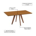 Ver imagem 2 de Mesa de Jantar Maisa Tampo Laminado Jequitibá e Pés em Madeira Maciça Natural 1,17m