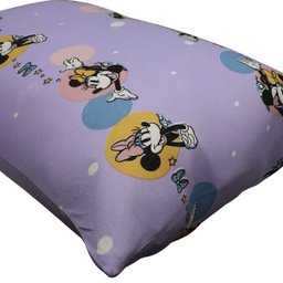 Fronha Portallar Malha Disney Estampada Minnie Feliz 48cmx68cm Lavanda - 3