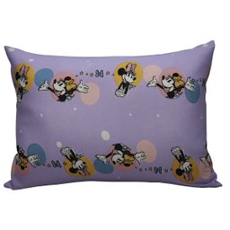 Fronha Portallar Malha Disney Estampada Minnie Feliz 48cmx68cm Lavanda - 1