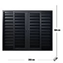 Ver imagem 4 de Janela Veneziana de Alumínio 6 Folhas 100 x 200cm Linha 25 Preto Esquadrias Bergamo
