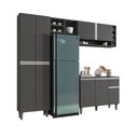 Ver imagem 3 de Cozinha Compacta Vanessa 230cm Cinza Ajl Móveis