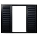 Ver imagem 5 de Janela Veneziana de Alumínio 6 Folhas 120 x 120cm Linha 25 Preto Esquadrias Bergamo