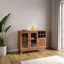 Ver imagem 1 de Buffet para Sala de Jantar 3 Portas Rattan Lisboa Bege/Ypê