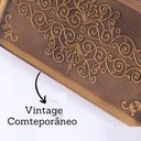 Ver imagem 4 de Porta Papel Higiênico Bronze Antigo Suporte Celular Luxo