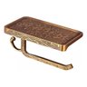 Porta Papel Higiênico Bronze Antigo Suporte Celular Luxo - 1