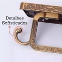 Ver imagem 2 de Porta Papel Higiênico Bronze Antigo Suporte Celular Luxo