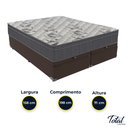 Ver imagem 3 de Cama Box Baú Bipartido Queen Marrom e Colchão Airtech 100 D33 Ortobom