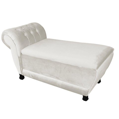 Recamier Goya Veludo Bege