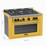 Fogao de Embutir 5 Bocas Venax Temis Amarelo Gas Glp 220 V - 2