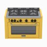 Fogao de Embutir 5 Bocas Venax Temis Amarelo Gas Glp 220 V - 1