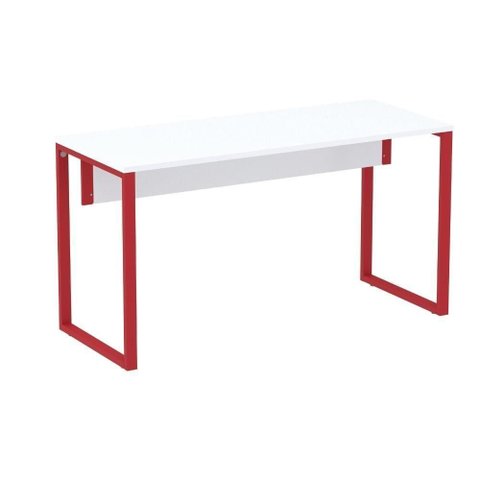 Mesa Escritório P25 Tub Pandin 170 Cm Largura X 70 Cm Profundidade Tampo Mdp Branco Pé Aço