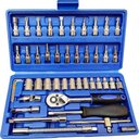 Ver imagem 1 de Kit Ferramentas Soquete 46 Peças Estojo Compacto
