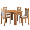 Ver imagem 2 de Mesa de Jantar Retangular Canela com 4 Cadeiras Dalas Yescasa Bege/Mel/Marfim