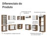 Armário de Cozinha Completa 549cm Rustic/branco Glamy Madesa 01 - 5