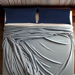 Conjunto Porta Travesseiro em Veludo Azul Marinho - 2