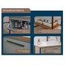 Gabinete Suspenso Para Banheiro Caribe 60cm Metalon Titanio - 3