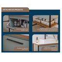 Ver imagem 3 de Gabinete Suspenso Para Banheiro Caribe 60cm Metalon Titanio