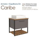 Ver imagem 2 de Gabinete Suspenso Para Banheiro Caribe 60cm Metalon Titanio