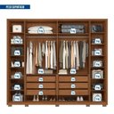 Ver imagem 4 de Guarda-Roupa Casal com Frisado 6 Portas 6 Gavetas Suburban Gold 100% MDF Espresso Móveis Off White/Freijó