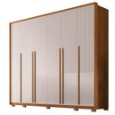 Ver imagem 2 de Guarda-Roupa Casal com Frisado 6 Portas 6 Gavetas Suburban Gold 100% MDF Espresso Móveis Off White/Freijó