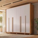Ver imagem 5 de Guarda-Roupa Casal com Frisado 6 Portas 6 Gavetas Suburban Gold  100% MDF Espresso Móveis
