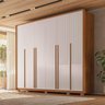 Guarda-Roupa Casal com Frisado 6 Portas 6 Gavetas Suburban Gold  100% MDF Espresso Móveis - 5