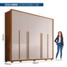 Guarda-Roupa Casal com Frisado 6 Portas 6 Gavetas Suburban Gold  100% MDF Espresso Móveis - 3
