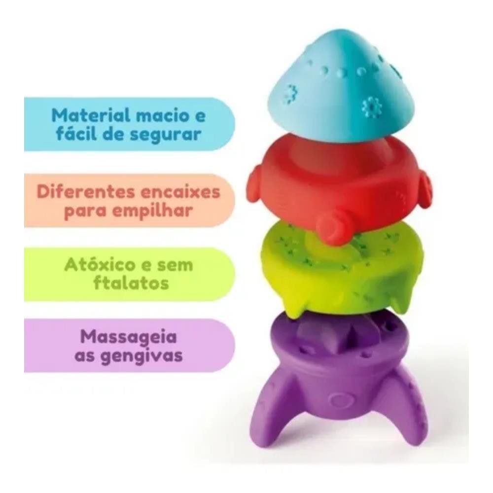 BRINQUEDO PARA BEBE FOFOGUETE ENCAIXE E DIVERSÃO 10842 PAIS E FILHOS - 2