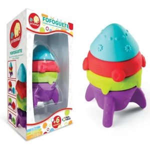 BRINQUEDO PARA BEBE FOFOGUETE ENCAIXE E DIVERSÃO 10842 PAIS E FILHOS