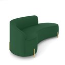 Ver imagem 6 de Sofá 4 Lugares Orgânico 220cm Pé Dourado Morgan Veludo Verde D03 - D’Rossi