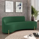 Ver imagem 2 de Sofá 4 Lugares Orgânico 220cm Pé Dourado Morgan Veludo Verde D03 - D’Rossi