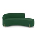 Ver imagem 5 de Sofá 4 Lugares Orgânico 220cm Pé Dourado Morgan Veludo Verde D03 - D’Rossi