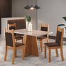 Conjunto de Jantar Mesa Retangular Urupema com 4 Cadeiras Dalas - 1
