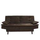 Ver imagem 1 de Sofá Cama 2 Lugares Alexa Suede Marrom - Romer Móveis
