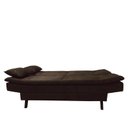 Ver imagem 5 de Sofá Cama 2 Lugares Alexa Suede Marrom - Romer Móveis