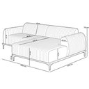 Ver imagem 3 de Sofá 4 Lugares Chaise Direito Sala Molino 255cm D02 Pés D\'ouro Prime Bouclê Mostarda Pb-03